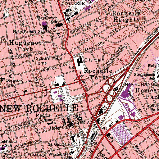 Topographic Map of Saint Catherine African Methodist Episcopal Zion Church, NY