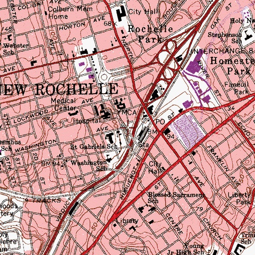 Topographic Map of Saint Gabriel's Church, NY