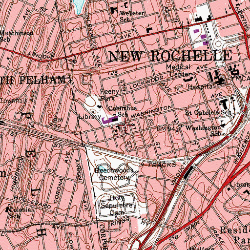 Topographic Map of Saint Joseph's Church, NY
