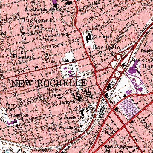 Topographic Map of Saint Luke's United Methodist Church, NY