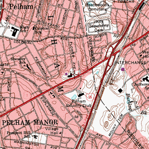 Topographic Map of Our Lady of Perpetual Help Church, NY