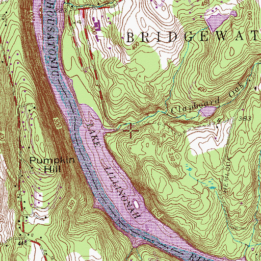 Topographic Map of Clapboard Oak Brook, CT