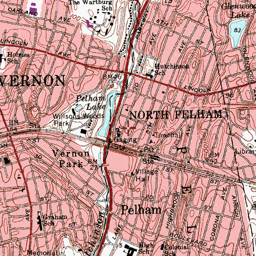 Topographic Map of Saint Catherine's Catholic Church, NY