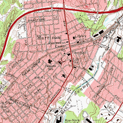 Topographic Map of Saint Gregory's Church, NY