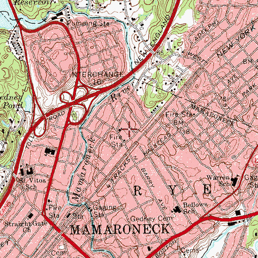 Topographic Map of Barry Avenue African Methodist Episcopal Zion Church, NY