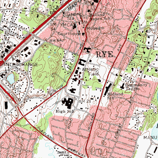 Topographic Map of Resurrection Church, NY