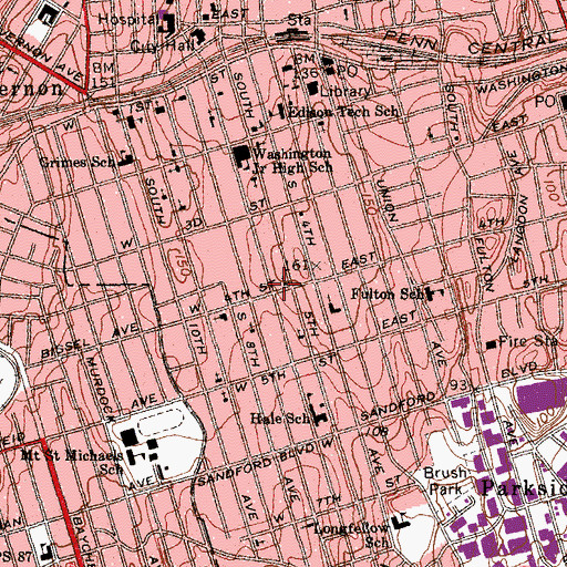 Topographic Map of Doles Community Center, NY