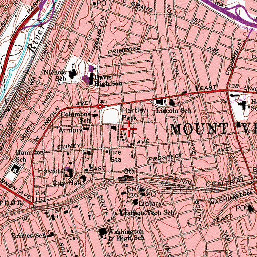Topographic Map of Henry Enoch Kagan Community House, NY