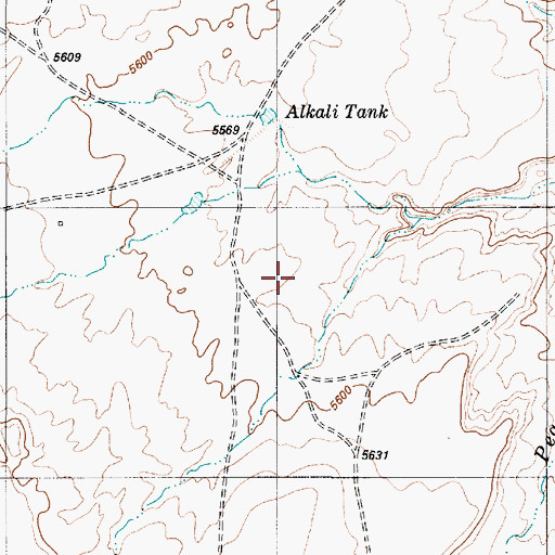 Topographic Map of Alkali Tank, AZ
