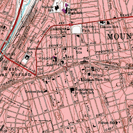 Topographic Map of Lincoln Building, NY