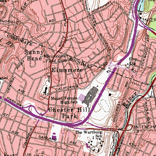 Topographic Map of Greek Orthodox Church of Saint George, NY