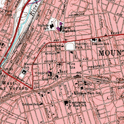 Topographic Map of Our Lady of Victory Roman Catholic Church, NY