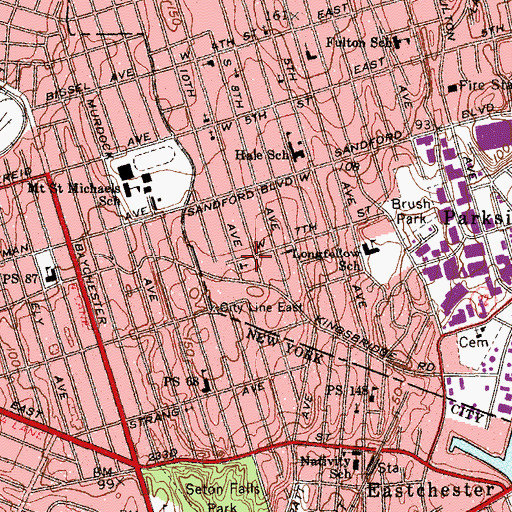 Topographic Map of Saint Francis Chapel, NY