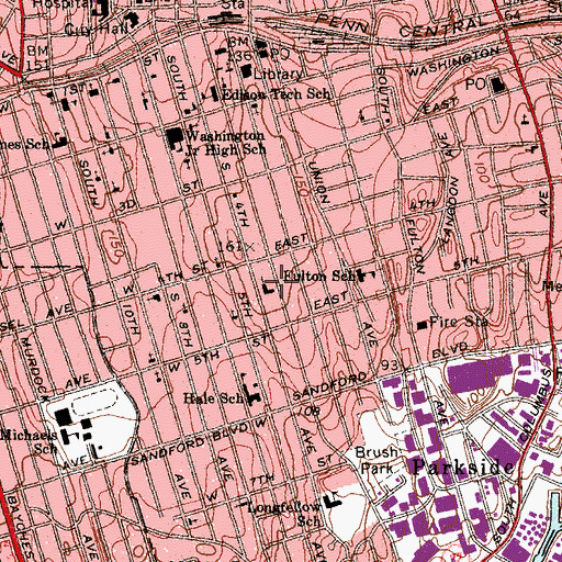 Topographic Map of Trinity Episcopal Church, NY