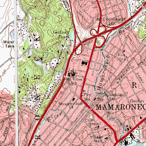 Topographic Map of Saint Vito's Church, NY
