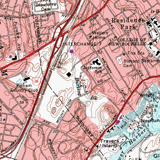 Topographic Map of D'Onofrio Park, NY
