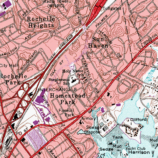 Topographic Map of Stephenson Park, NY