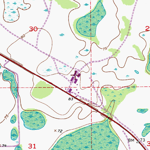 Topographic Map of Harmony, FL