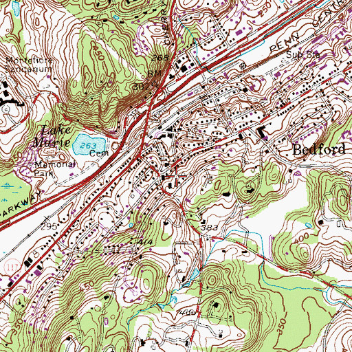 Topographic Map of Saint Matthews Church, NY