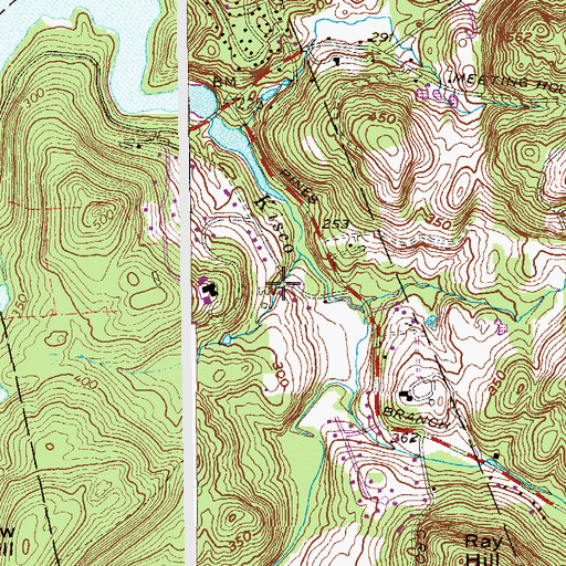 Topographic Map of Bruce Estate, NY