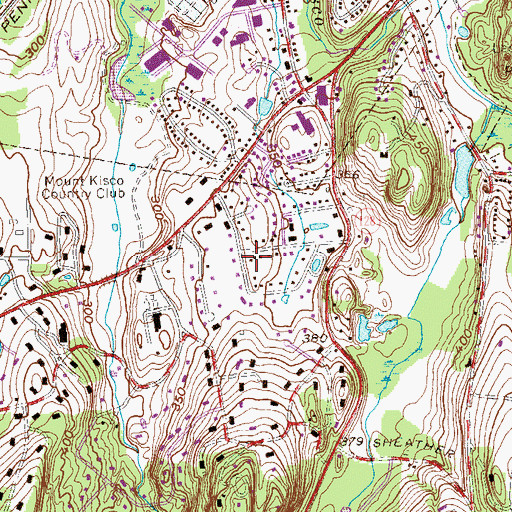 Topographic Map of Lawrence Farms Country Club (historical), NY