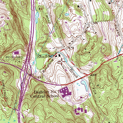 Topographic Map of Shallow Brook Farm, NY