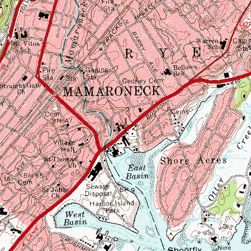 Topographic Map of Holy Trinity Parochial School, NY