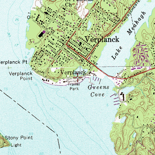 Topographic Map of Riveredge Trailer Park, NY