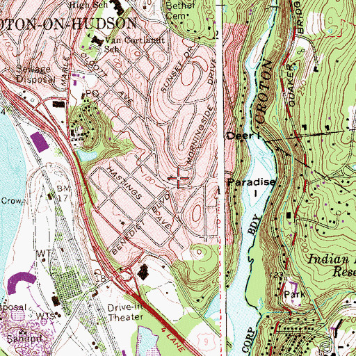 Topographic Map of Our Saviour Evangelical Lutheran Church, NY