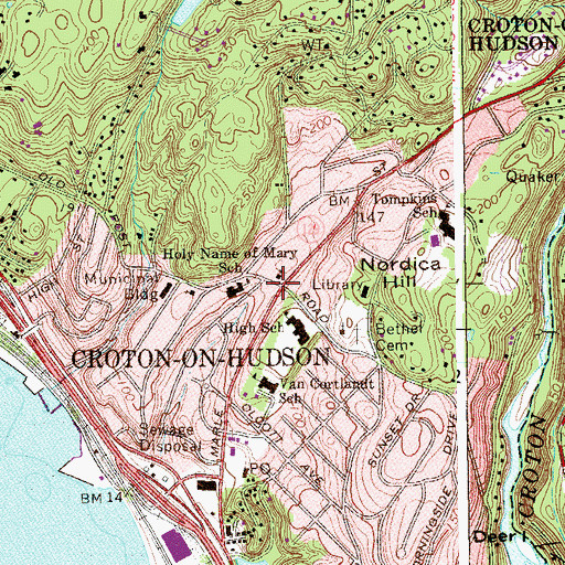 Topographic Map of Vassallo Park, NY