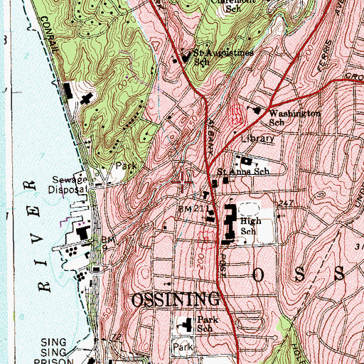 Topographic Map of Full Gospel Tabernacle Church, NY