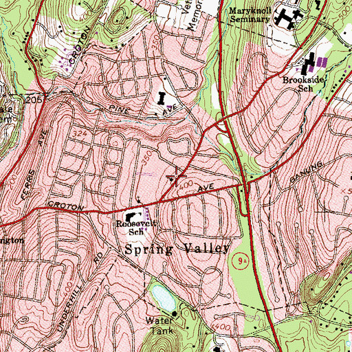 Topographic Map of Ossining Heights Methodist Episcopal Church, NY