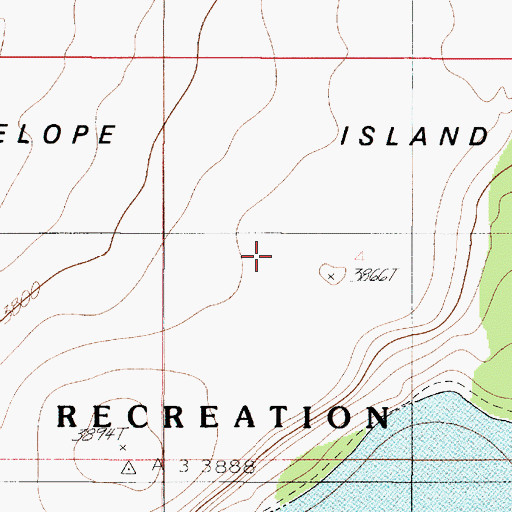 Topographic Map of Antelope Island, AZ