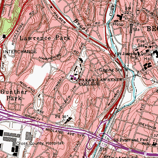 Topographic Map of Ruth Leff Siegel Center, NY