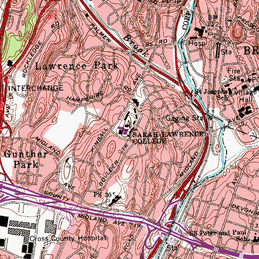 Topographic Map of Westland Gate House, NY