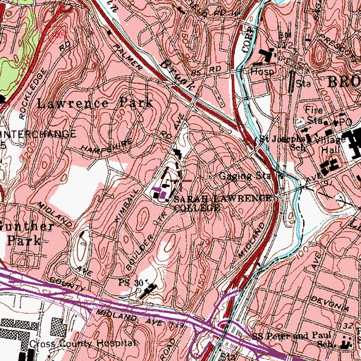 Topographic Map of Dudley Lawrence Center, NY