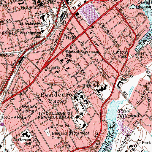 Topographic Map of Hugh A Doyle Senior Center, NY