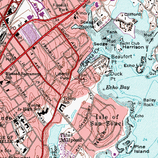 Topographic Map of Harbor House, NY
