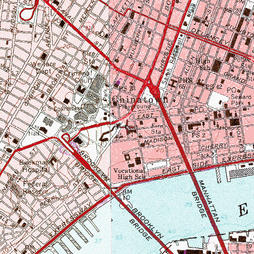 Topographic Map of Mariners Temple, NY