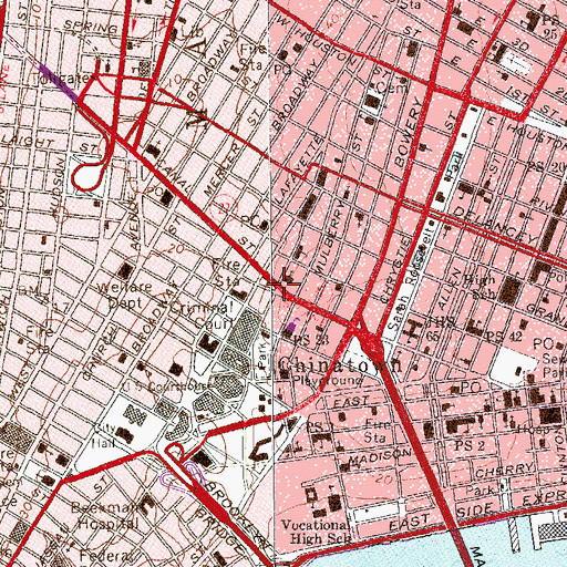 Topographic Map of Most Precious Blood Church, NY
