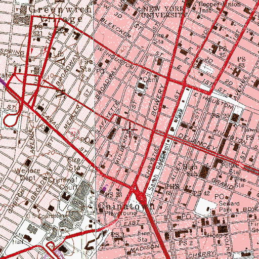 Topographic Map of Most Holy Crucifix Church, NY