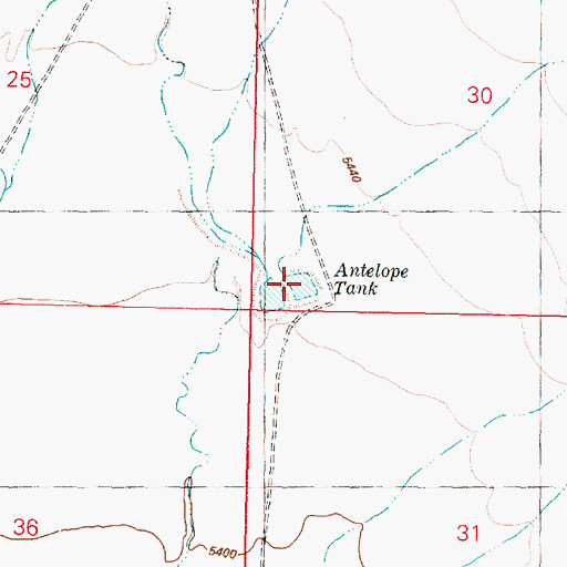 Topographic Map of Antelope Tank, AZ