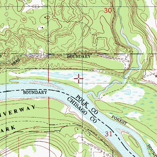 Topographic Map of Sterling Barrens State Natural Area, WI
