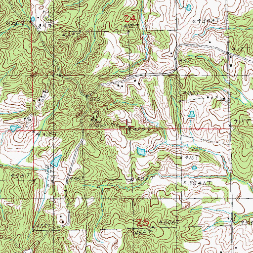 Topographic Map of Township of Bradshaw-Haywood, AR