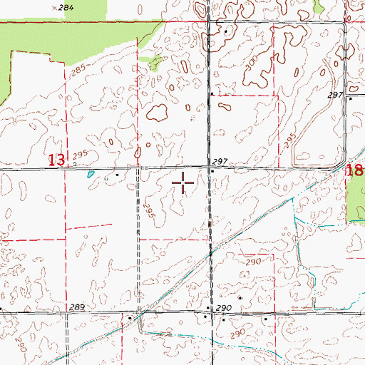 Topographic Map of Township of Brown-Carpenter, AR