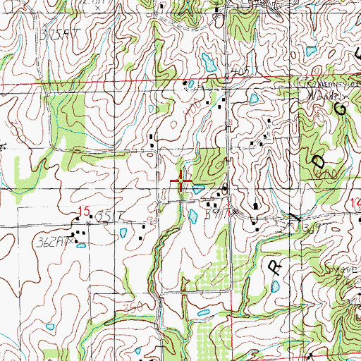 Topographic Map of Township of Chalk Bluff-Liddell, AR