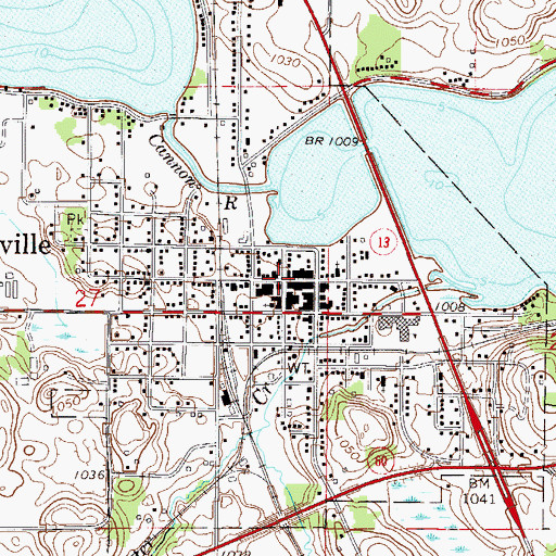 Topographic Map of First Baptist Church, MN