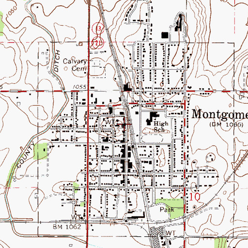 Topographic Map of Northside Park, MN