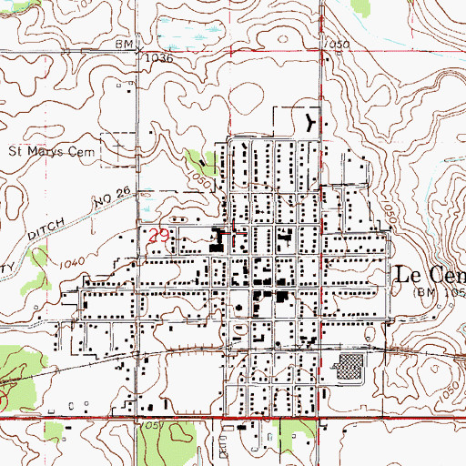 Topographic Map of Saint Paul Episcopal Church, MN
