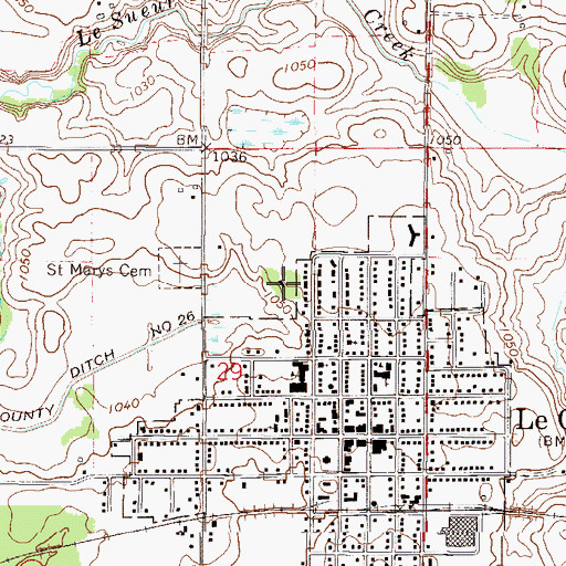 Topographic Map of North Park, MN